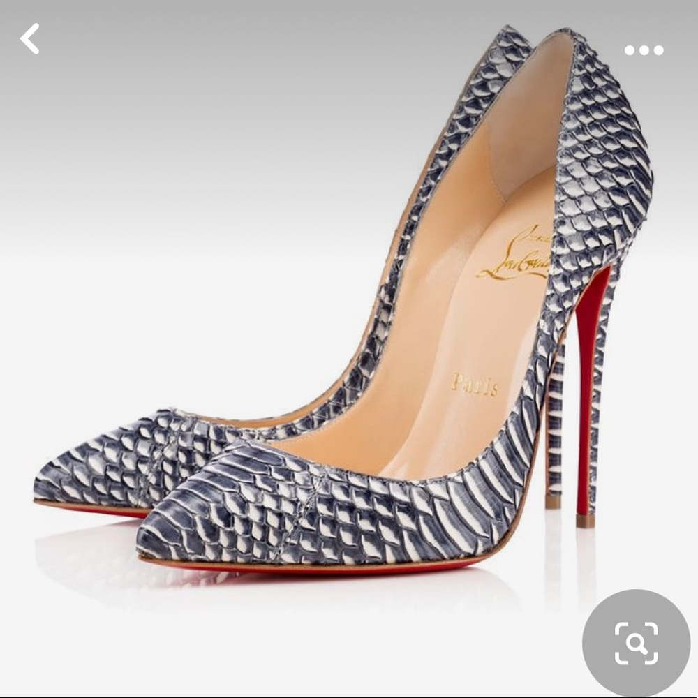 • Christian Louboutin • Pigalle Follies Watersnake Pumps Heels 40 / 10